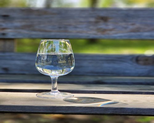 A glass of water and a relaxing environment